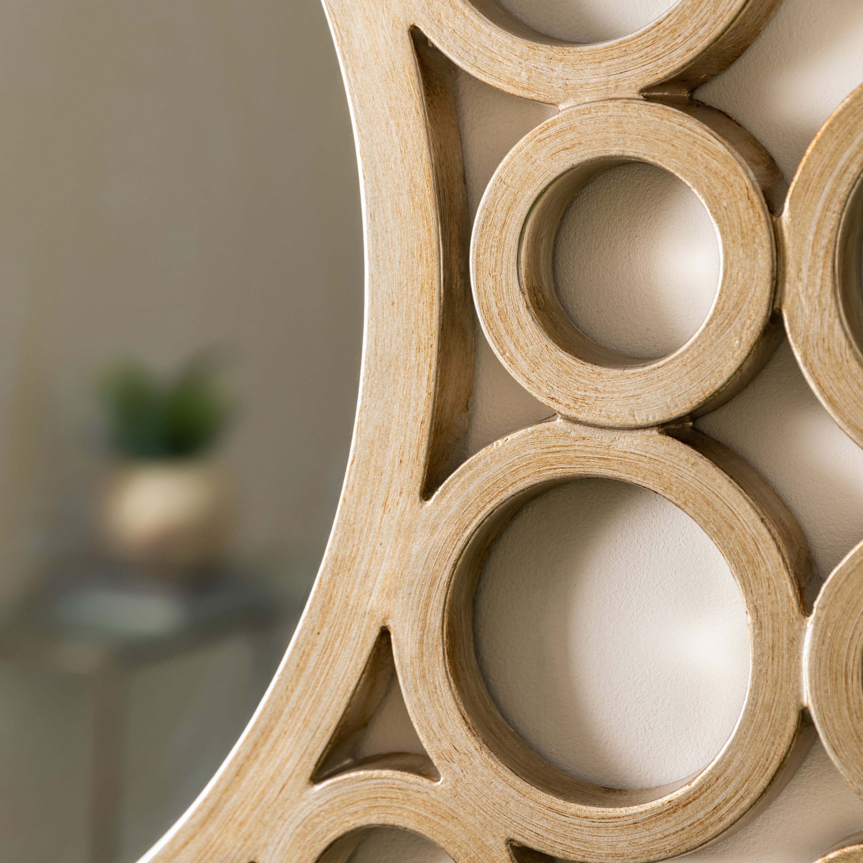 Cici Gold Ring Leaf Wall Mirror